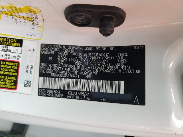 2011 TOYOTA SIENNA LE 5TDKK3DC8BS148471