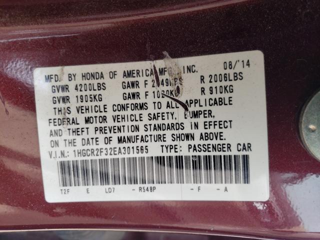 2014 HONDA ACCORD LX 1HGCR2F32EA301565