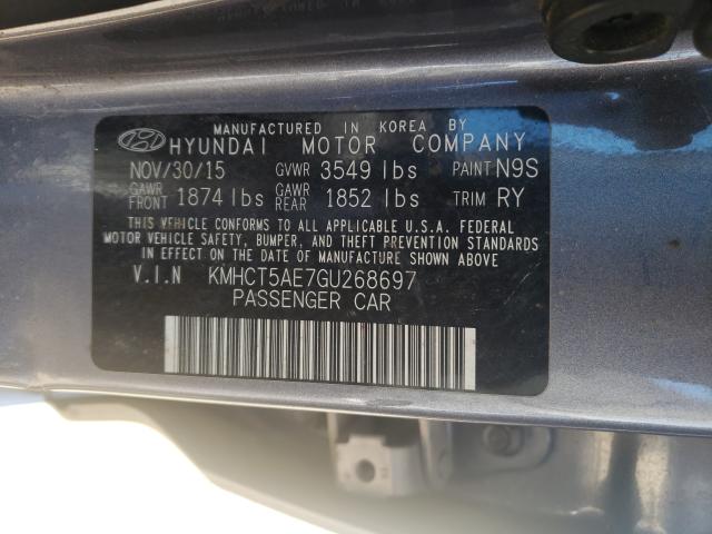 2016 HYUNDAI ACCENT SE KMHCT5AE7GU268697