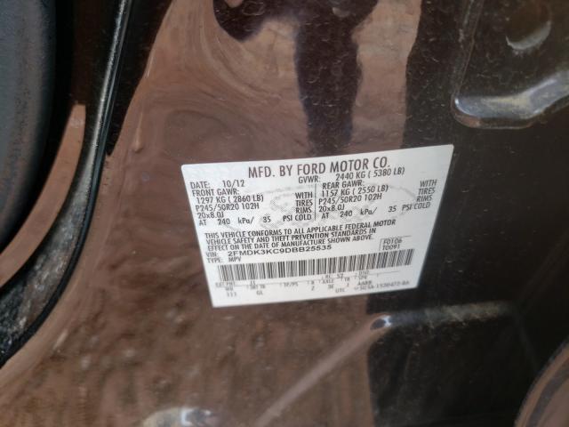 2013 FORD EDGE LIMIT 2FMDK3KC9DBB25535