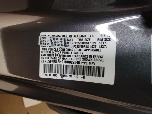 2013 HONDA ODYSSEY TO 5FNRL5H91DB022546
