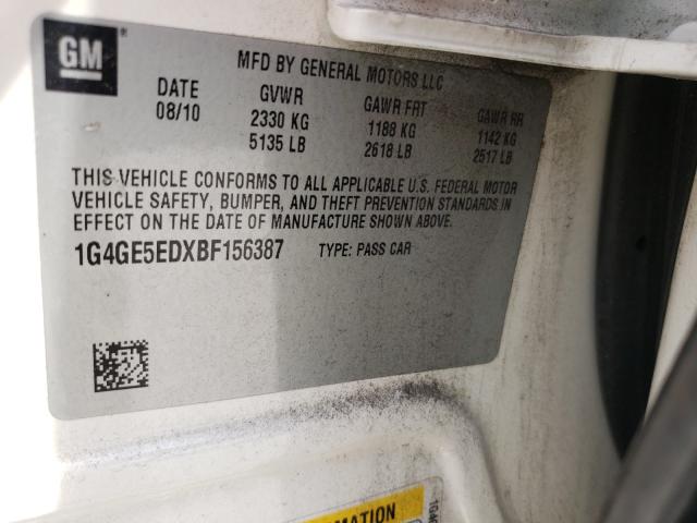 2011 BUICK LACROSSE C 1G4GE5EDXBF156387