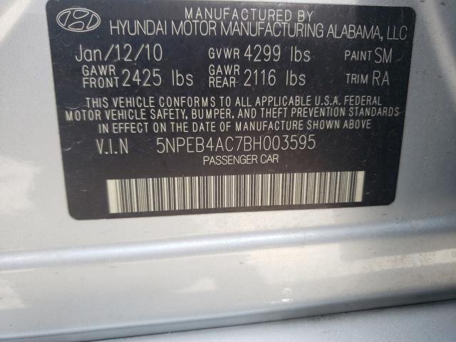 2011 HYUNDAI SONATA GLS 5NPEB4AC7BH003595