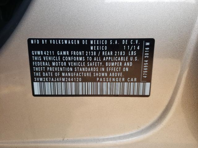 2015 VOLKSWAGEN JETTA BASE 3VW2K7AJ4FM264120