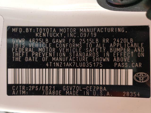 2020 TOYOTA CAMRY TRD 4T1NZ1AK7LU035175