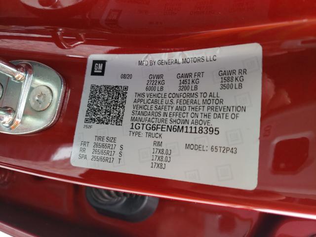 2021 GMC CANYON AT4 1GTG6FEN6M1118395