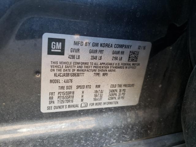 2016 BUICK ENCORE KL4CJASB1GB630777