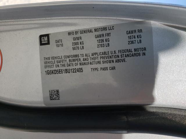 2011 CADILLAC DTS LUXURY 1G6KD5E61BU122405