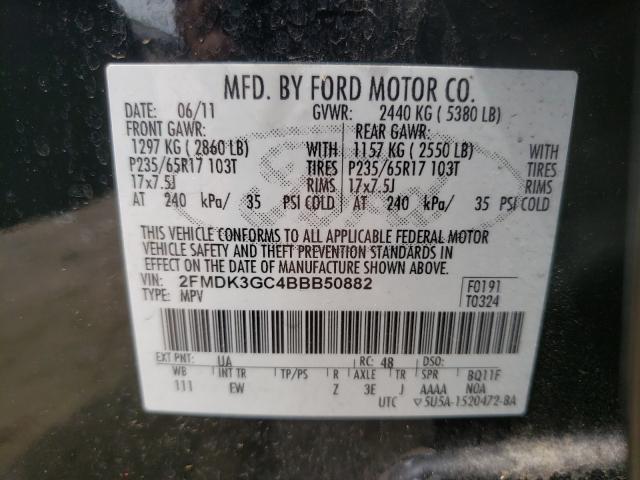 2011 FORD EDGE SE 2FMDK3GC4BBB50882