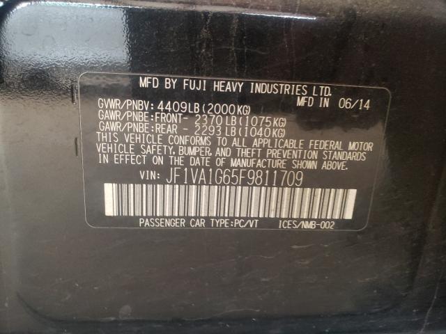 2015 SUBARU WRX LIMITE JF1VA1G65F9811709