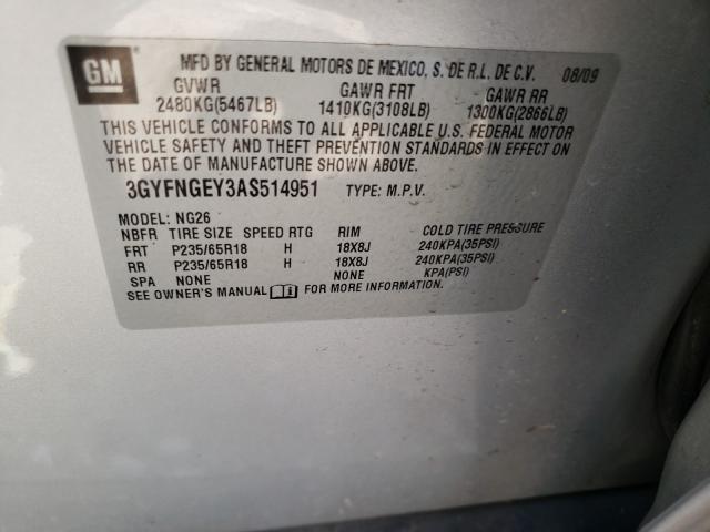 2010 CADILLAC SRX 3GYFNGEY3AS514951