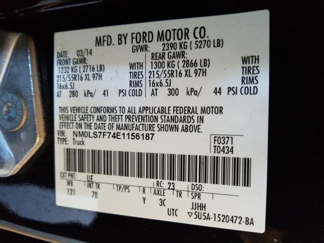 2014 FORD TRANSIT CO NM0LS7F74E1156187