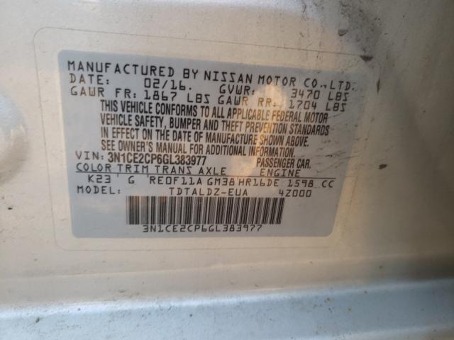 2016 NISSAN VERSA NOTE 3N1CE2CP6GL383977
