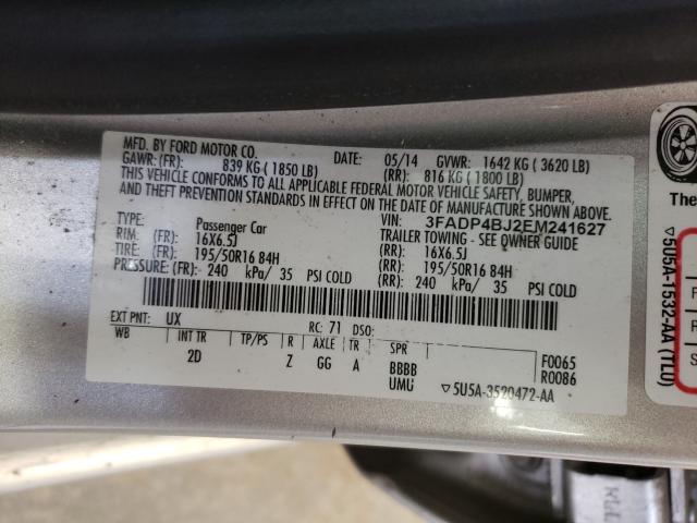 2014 FORD FIESTA SE 3FADP4BJ2EM241627