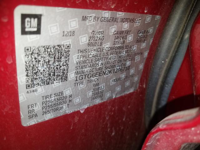 2019 GMC CANYON DEN 1GTG6EEN2K1206710