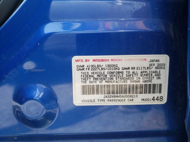 2010 MITSUBISHI LANCER GTS JA32X8HW5AU008213