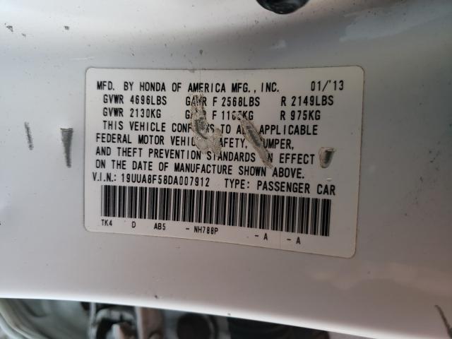 2013 ACURA TL TECH 19UUA8F58DA007912