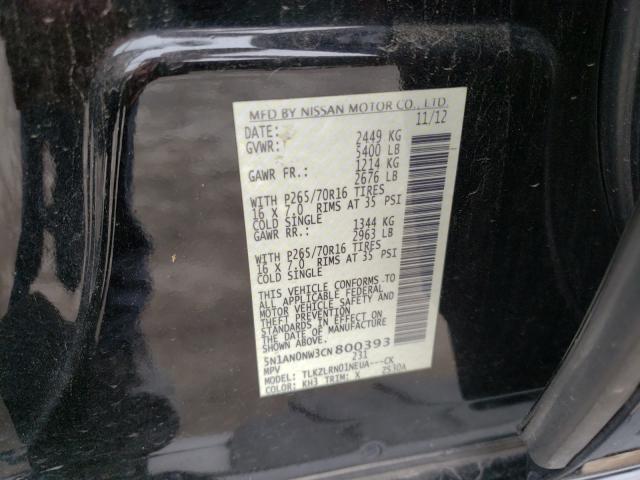 2012 NISSAN XTERRA OFF 5N1AN0NW3CN800393