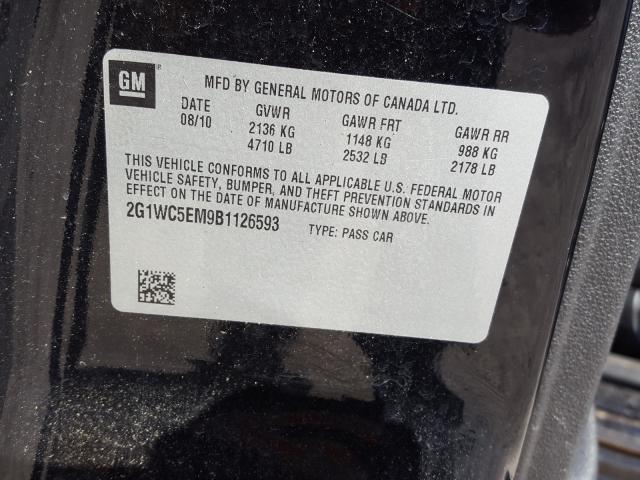 2011 CHEVROLET IMPALA LTZ 2G1WC5EM9B1126593