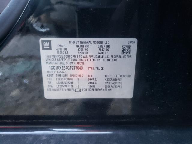 2016 CHEVROLET SILVERADO 1GC1KXE84GF277649
