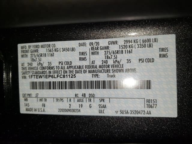 2020 FORD F150 SUPER 1FTEW1EP6LFC81125