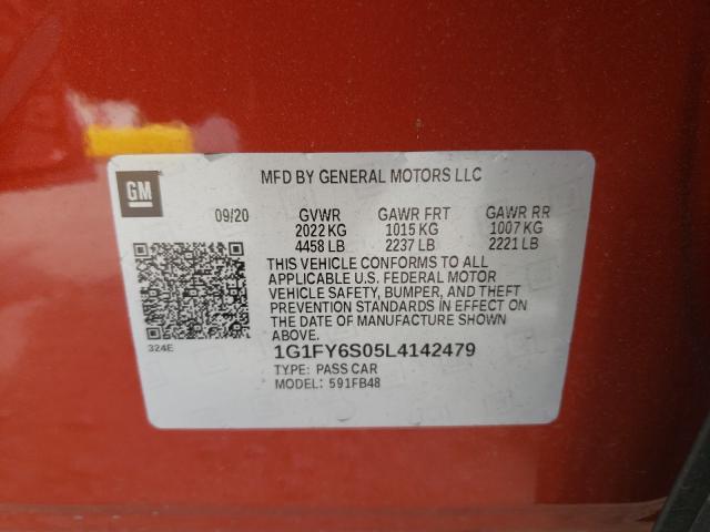 2020 CHEVROLET BOLT EV LT 1G1FY6S05L4142479