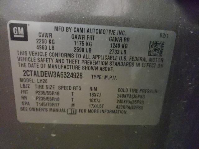 2010 GMC TERRAIN SL 2CTALDEW3A6324928