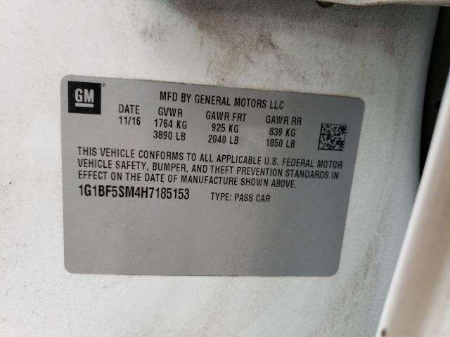 2017 CHEVROLET CRUZE PREM 1G1BF5SM4H7185153