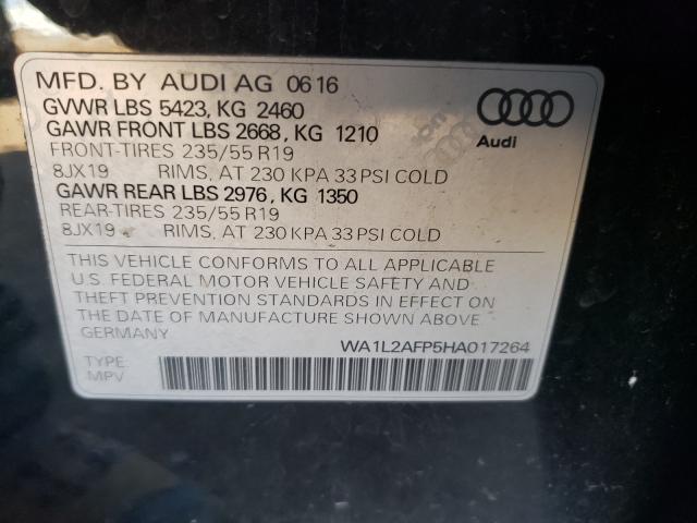 VIN WA1L2AFP5HA017264 2017 Audi Q5, Premium Plus no.10