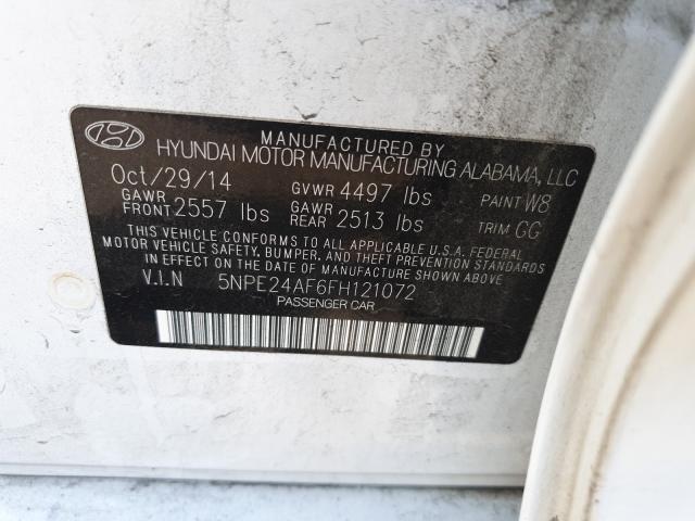 2015 HYUNDAI SONATA SE 5NPE24AF6FH121072