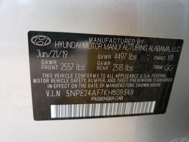 2019 HYUNDAI SONATA SE 5NPE24AF7KH809348