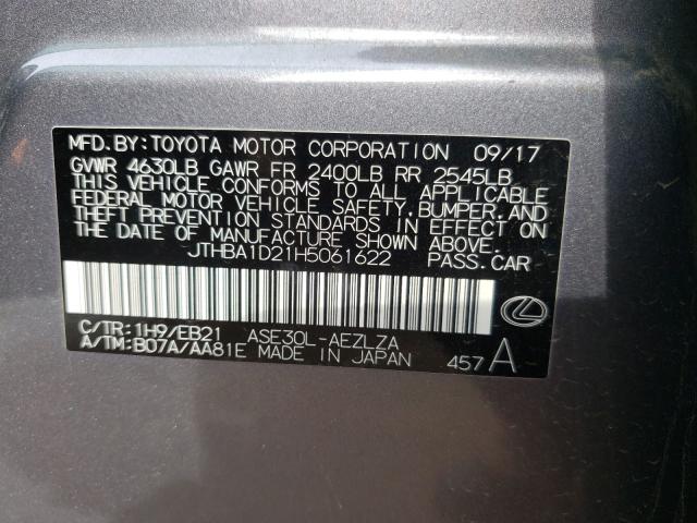 2017 LEXUS IS 200T JTHBA1D21H5061622