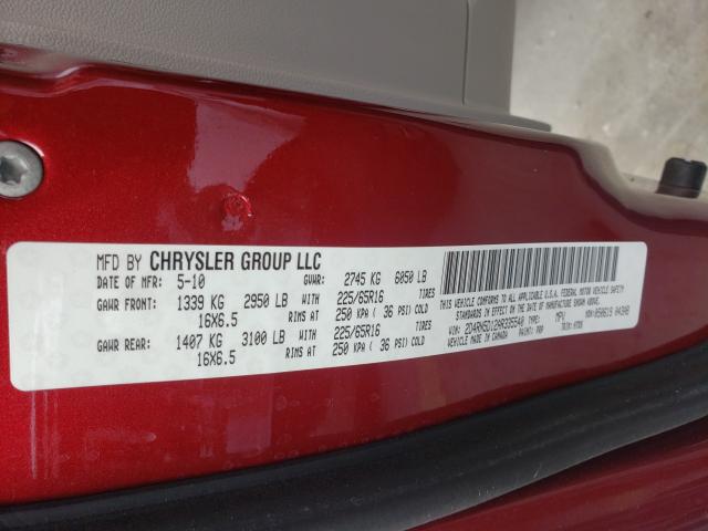 2010 DODGE GRAND CARA 2D4RN5D12AR335540