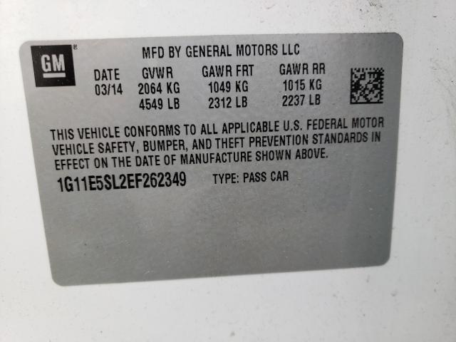 2014 CHEVROLET MALIBU 2LT 1G11E5SL2EF262349