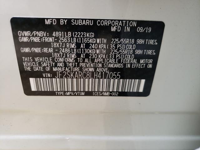 2020 SUBARU FORESTER S JF2SKARC8LH417055