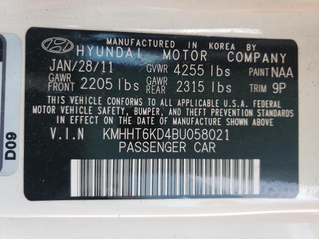2011 HYUNDAI GENESIS CO KMHHT6KD4BU058021