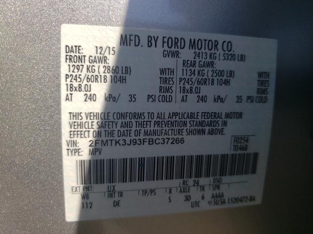 2015 FORD EDGE SEL 2FMTK3J93FBC37266
