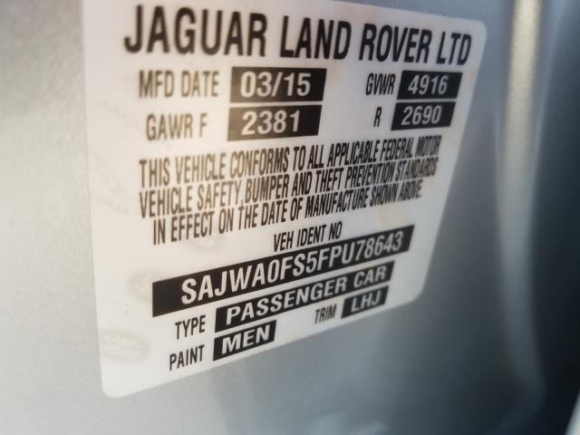 2015 JAGUAR XF 2.0T PR SAJWA0FS5FPU78643