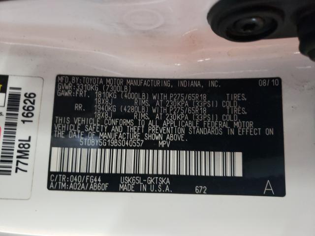 2011 TOYOTA SEQUOIA SR 5TDBY5G19BS040557
