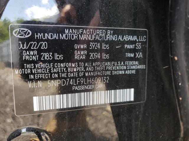 2020 HYUNDAI ELANTRA SE 5NPD74LF9LH609132