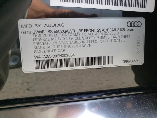 2014 AUDI A8 QUATTRO WAUA2AFDXEN002604
