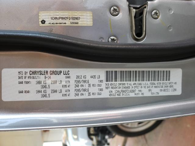 2015 JEEP PATRIOT 1C4NJPBA2FD102807