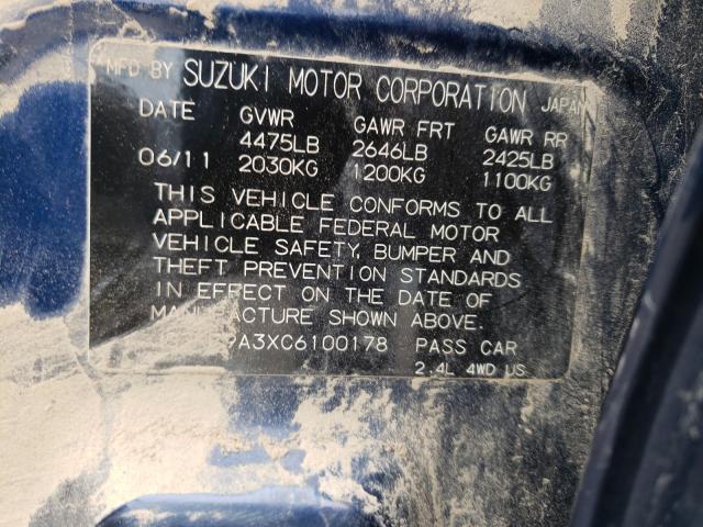 2012 SUZUKI KIZASHI SE JS2RF9A3XC6100178