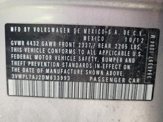 2013 VOLKSWAGEN JETTA TDI 3VWPL7AJ2DM633993