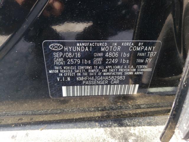 2017 HYUNDAI AZERA LIMI KMHFH4JG4HA582983