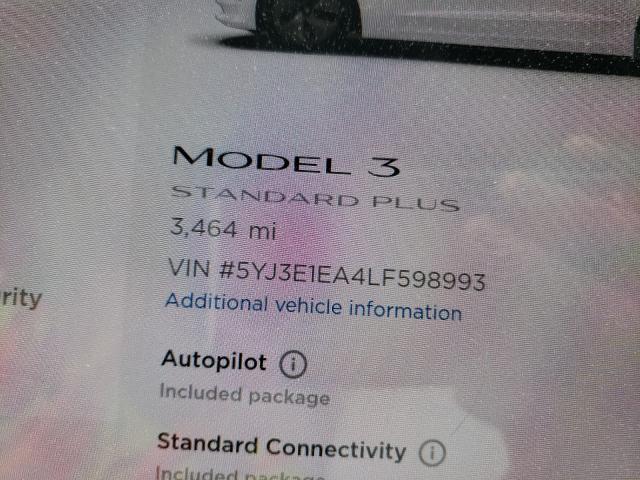 2020 TESLA MODEL 3 5YJ3E1EA4LF598993