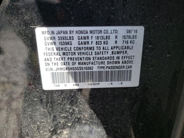 2016 HONDA FIT LX JHMGK5H53GS015062