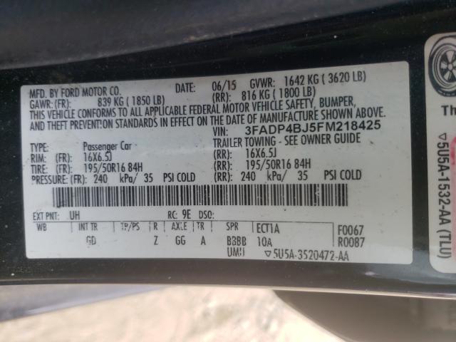 2015 FORD FIESTA SE 3FADP4BJ5FM218425