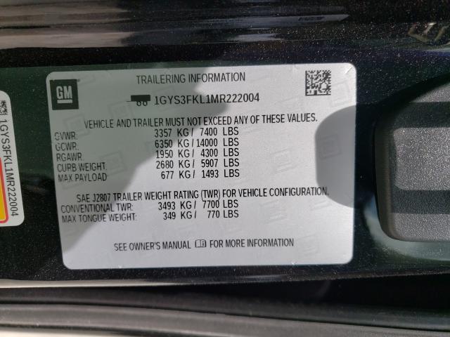 2021 CADILLAC ESCALADE S 1GYS3FKL1MR222004