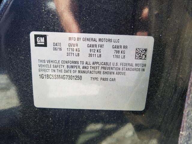 2016 CHEVROLET CRUZE LS 1G1BC5SM4G7301250